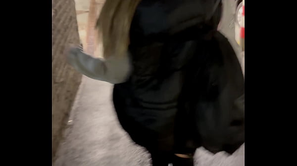 Juicy blowjob in the parking lot with a toy inside