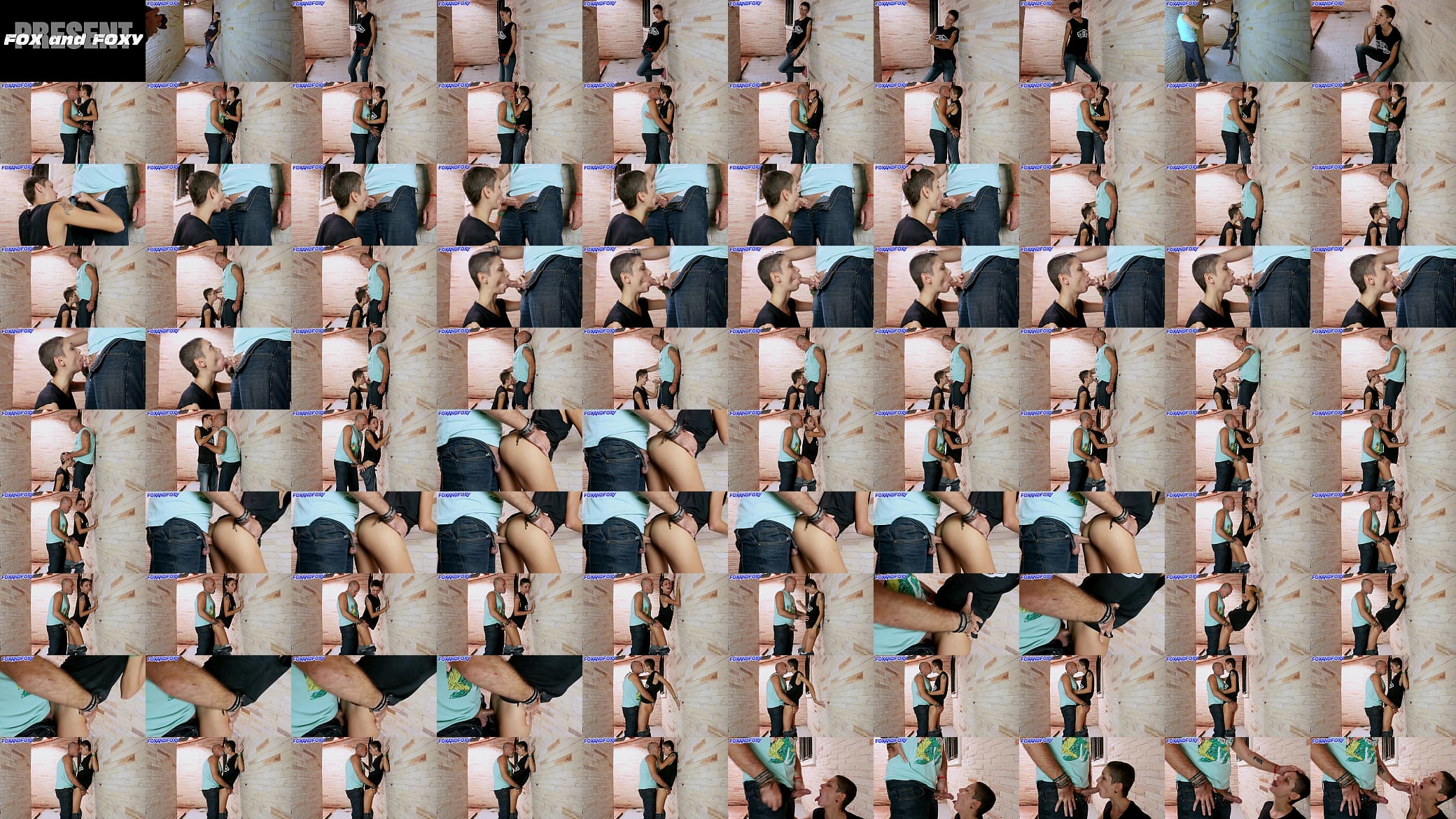 Photo shooting turns into the hot sex in a public alley. Outdoor fucking 预览图