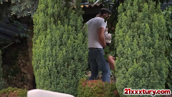 Download Video - Erotic outdoor anal sex in the garden with stunning blonde girl Alexa Flexy who takes Kristof Cale's big cock in her mouth and then in her ass&excl;