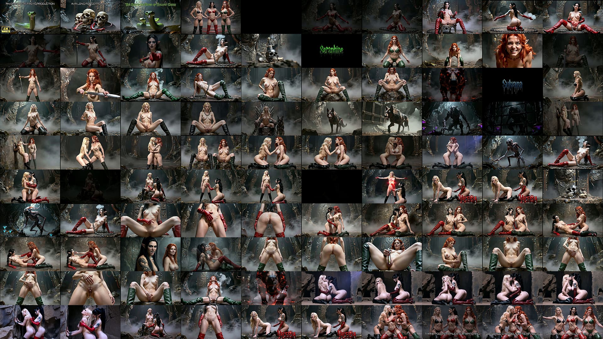 LESBIAN VAMPIRE ELVES in hollow Underground - 4K Fantasy Epos (**ai-created**) 预览图