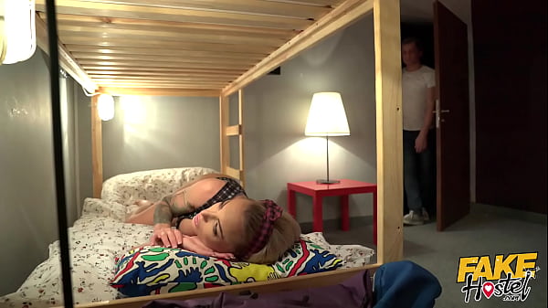 Download Video - Fake Hostel - Slim Australian blonde with hot body orgasms and squirts from hardcore but passionate anal sex with older fella with thick cock