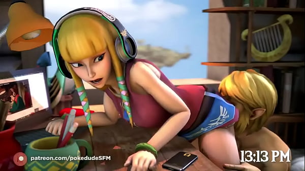 zelda se masturba con loffy de fondo