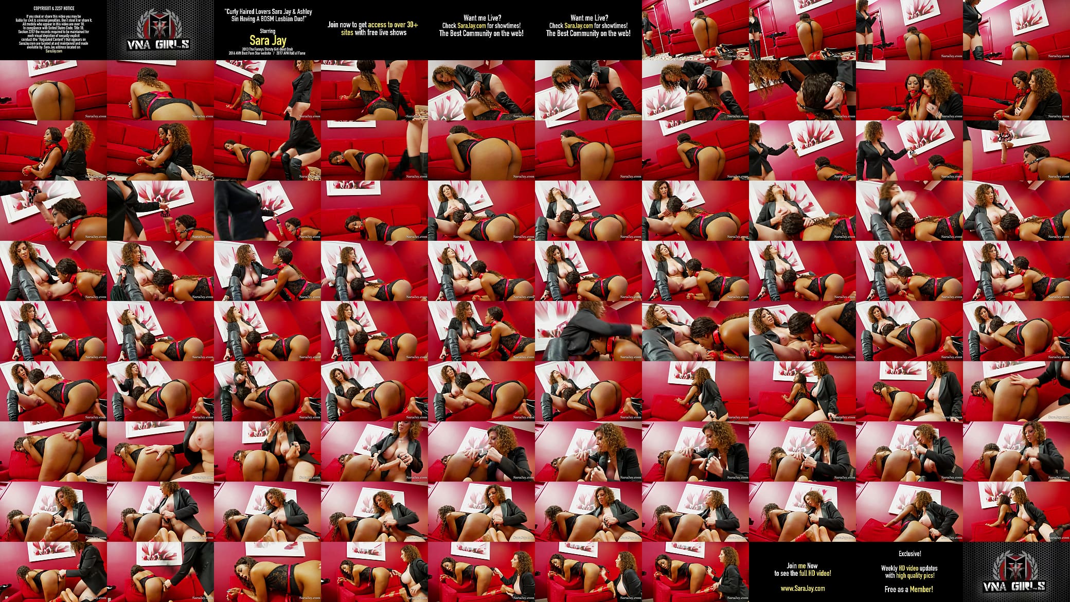 Curly Haired Lovers Sara Jay &amp; Ashley Sin Having A BDSM Lesbian Duo! 预览图