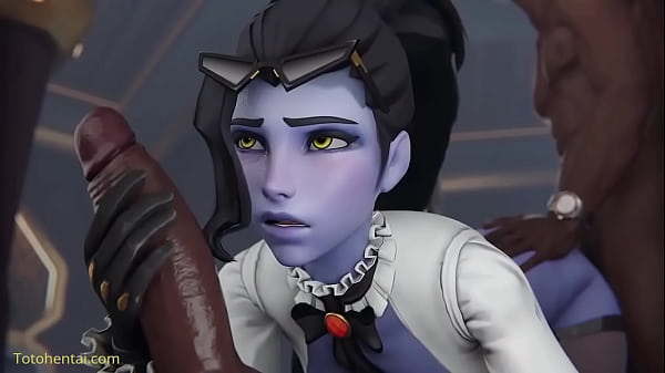 Totohentai Oficial - Widowmaker spielt mit der Bande durch all ihre Löcher