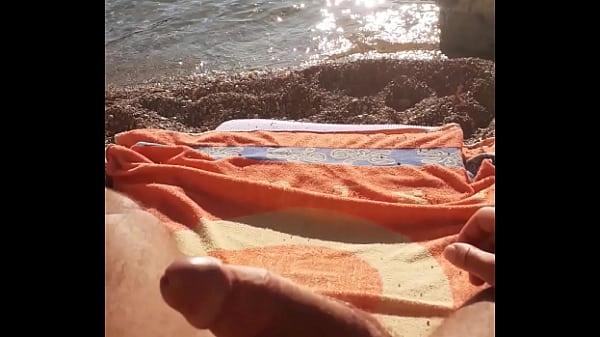 Ibizabigcock masturbates on the beach in ibiza ...