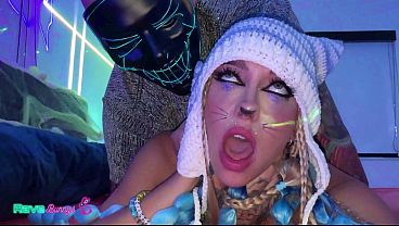 Khloe Kapri Gets Her Pussy Pounded In A Rave-Bunny Suit! Thumbnail