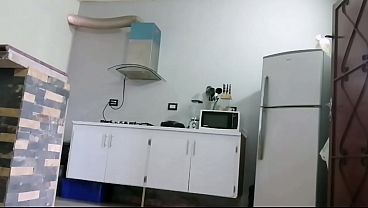 I'm so horny that I end up masturbating my delicious pussy in my boss's kitchen