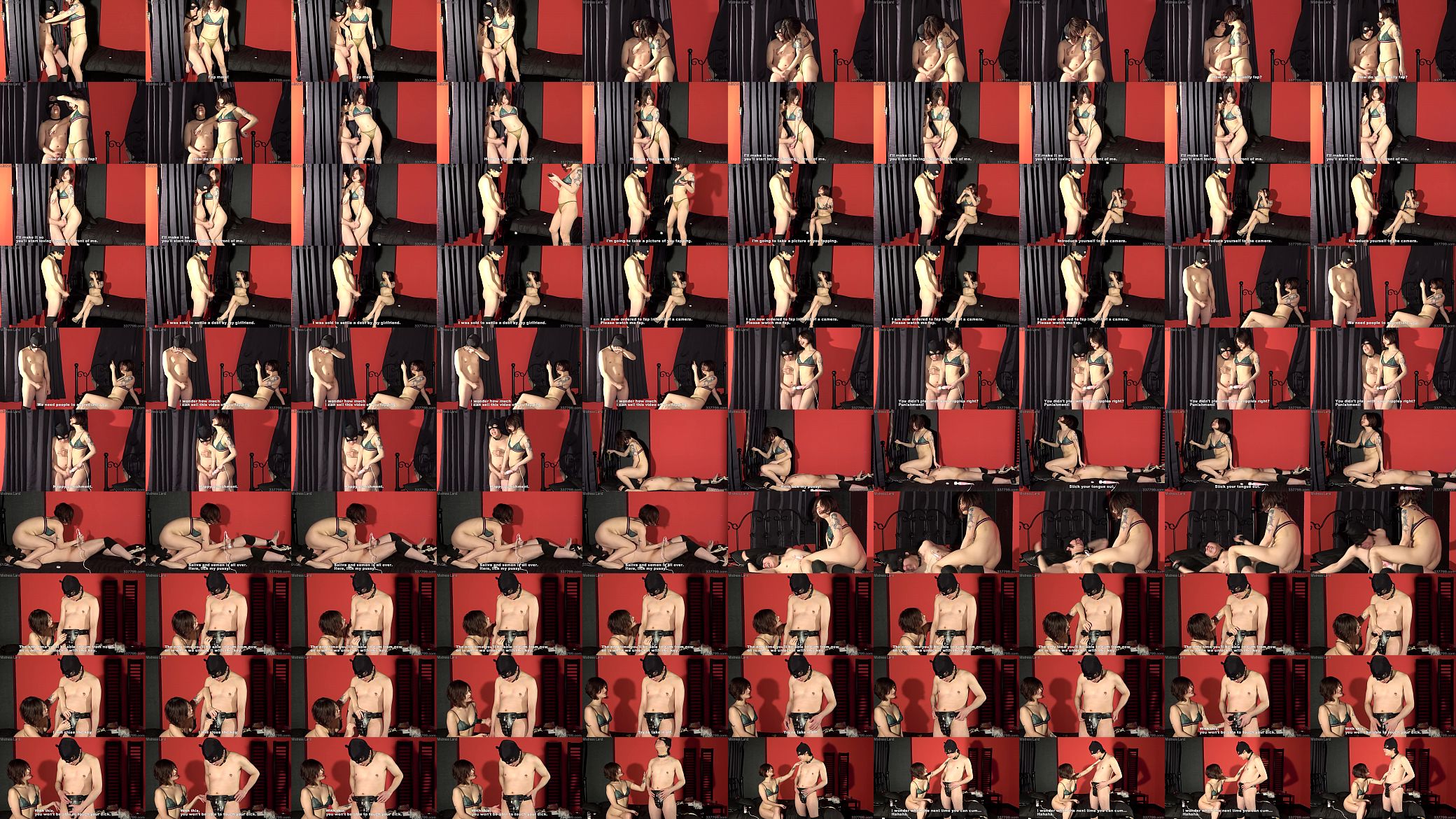 Japanese Mistress Sherry Orders Slaves to Masturbate 预览图