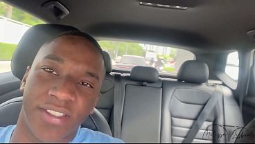 In traffic, my fucking stepmother sucked me off until she swallowed all my cum; passersby stared at her driving and sucking my cock.