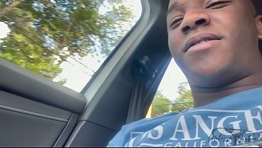In traffic, my fucking stepmother sucked me off until she swallowed all my cum; passersby stared at her driving and sucking my cock.