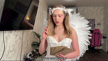 Cupid came to take my heart, but got cum on both cheeks