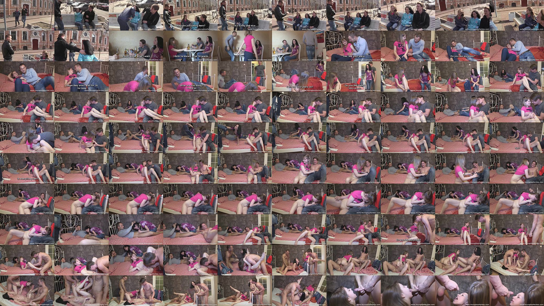 Hot casual two-on-two teen fuck Christi Cats, Alena 预览图