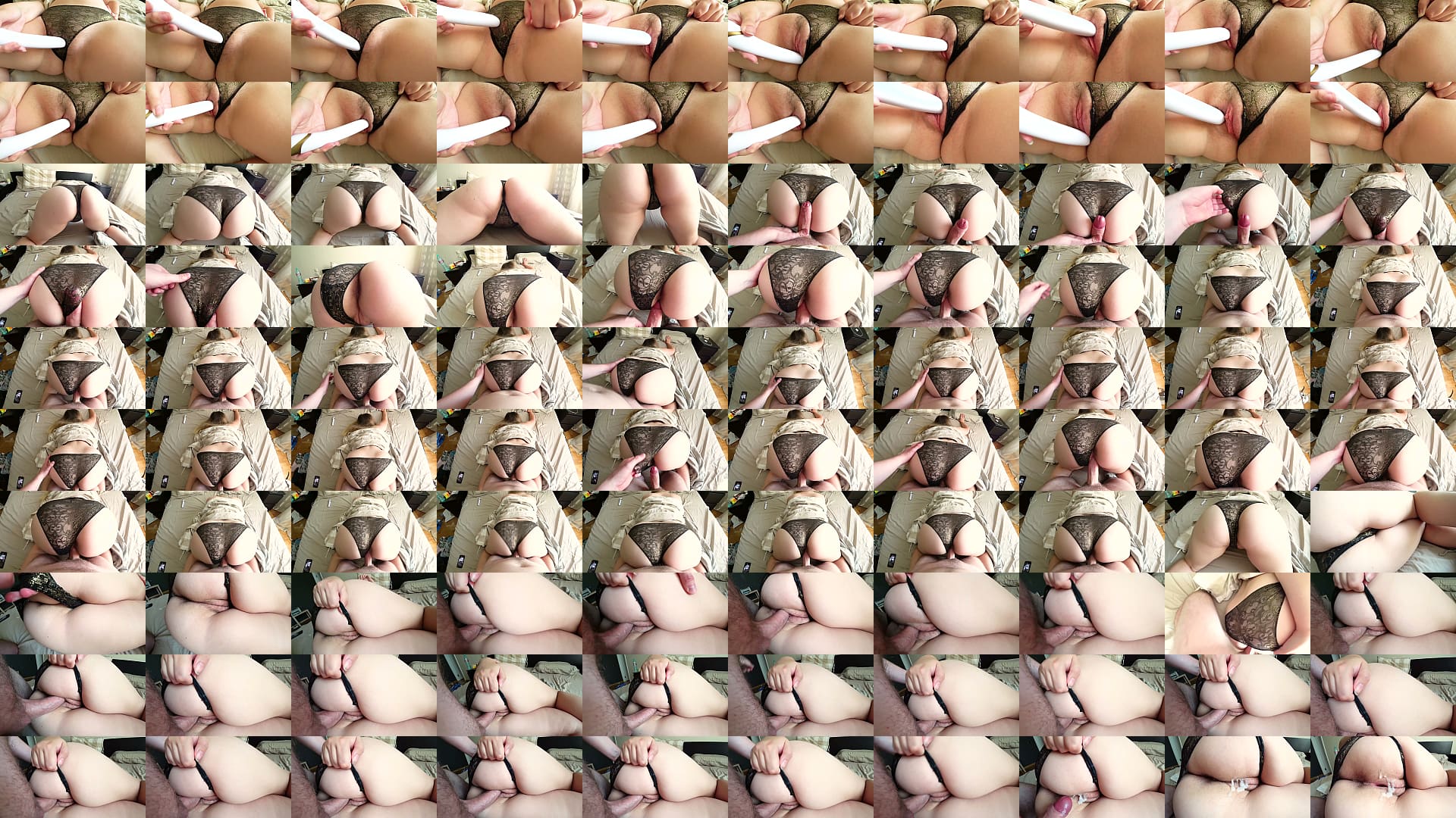 A young girl with a big ass gets a sperm on her hairy pussy 预览图