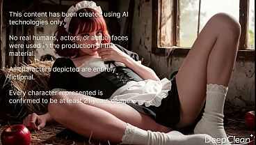 My maid was hiding in the barn to masturbate, but I found her [Ai]