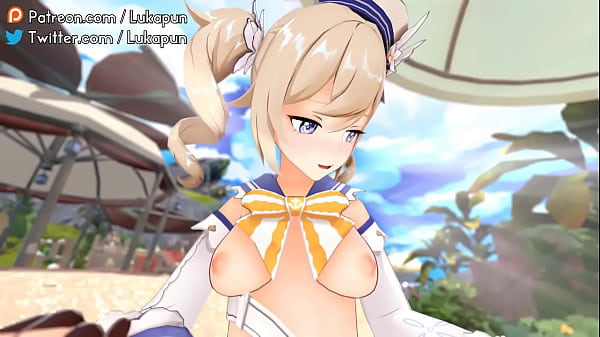 Barbara - Genshin Impact 3D Animation Beach 32 sec