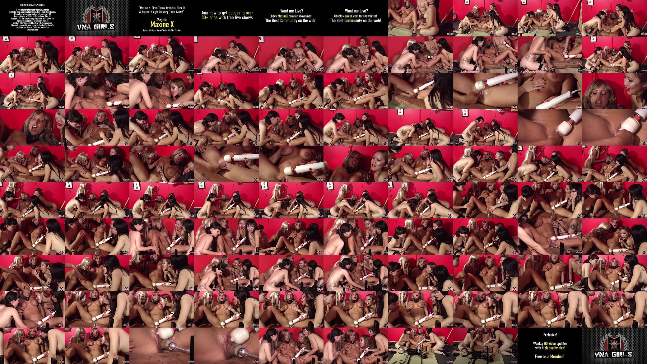 Maxine X, Siren Thorn, Orabella, Yumi U &amp; Jezebel Knight Pleasing Their Twats! 预览图