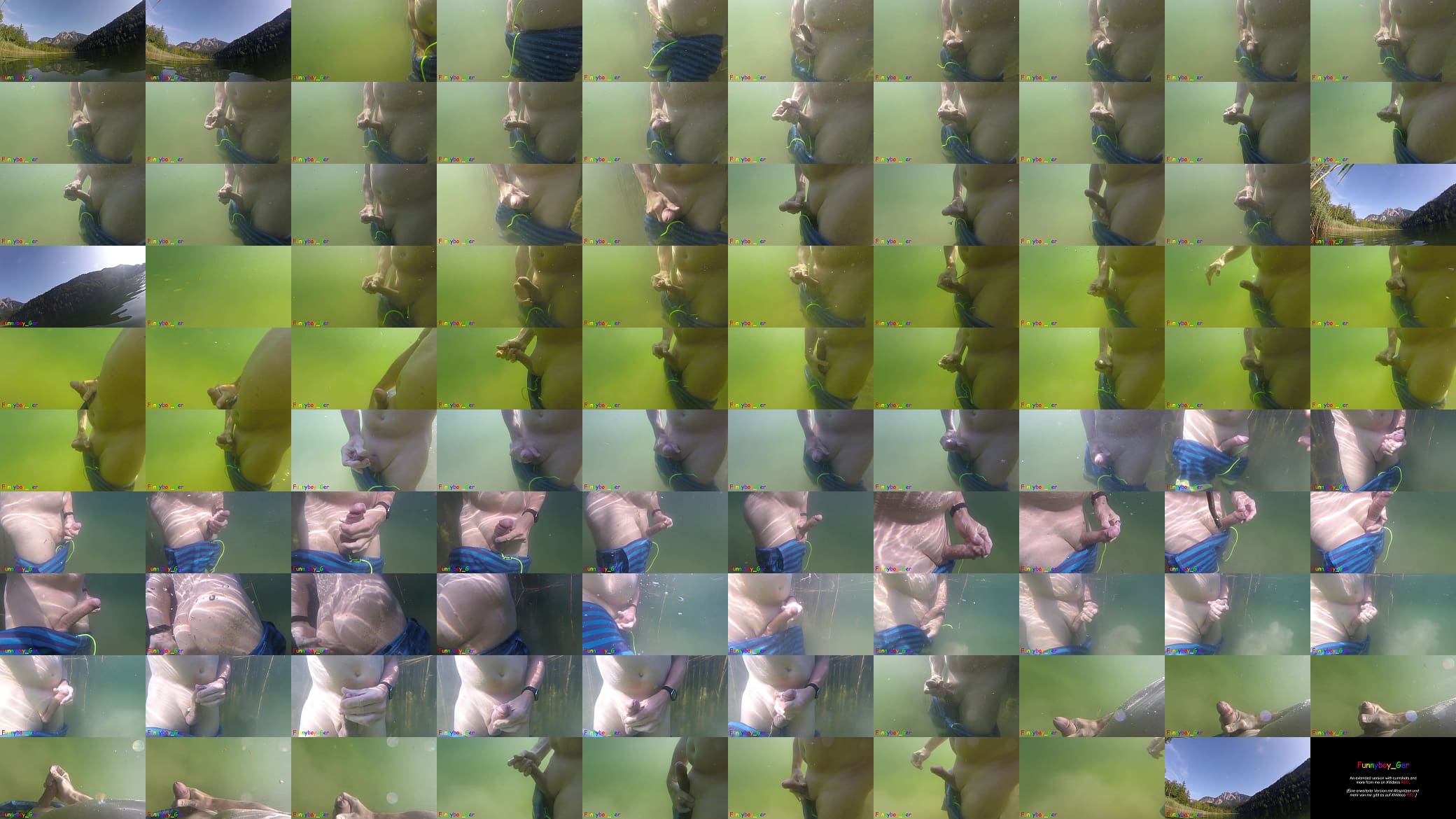 Extreme underwater masturbation experience in a mountain lake while fishes watch. (S) 预览图