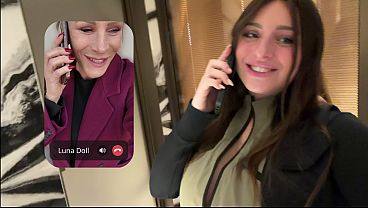 Threesome With Victoria Nova And Gaby On Valentine's Day - Luna Doll