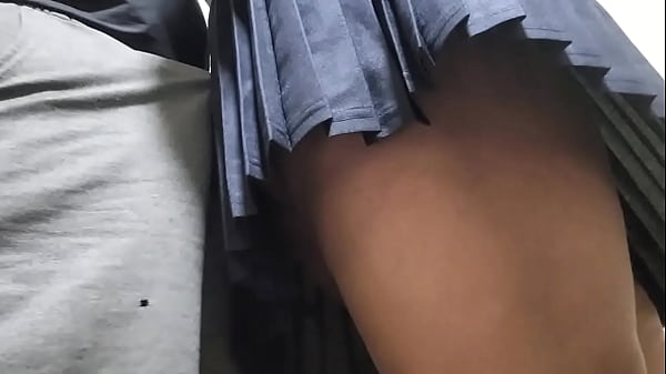 Student gets cumshot on the train