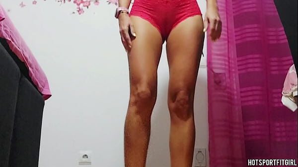 Anal penetration in an interesting position. A busty MILF fucks her beautiful ass. Amateur.