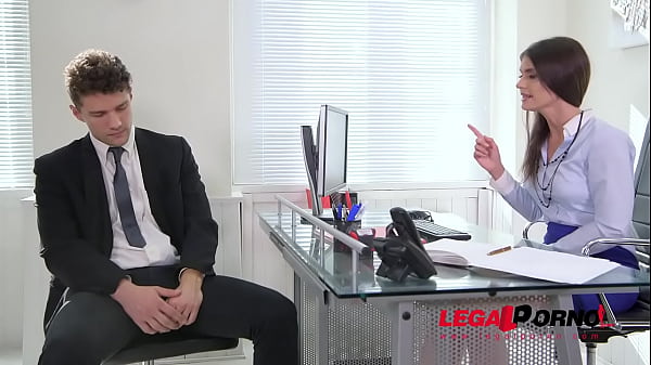 Extremely hot secretary Lana Seymour rides big veiny cock with her asshole GP601