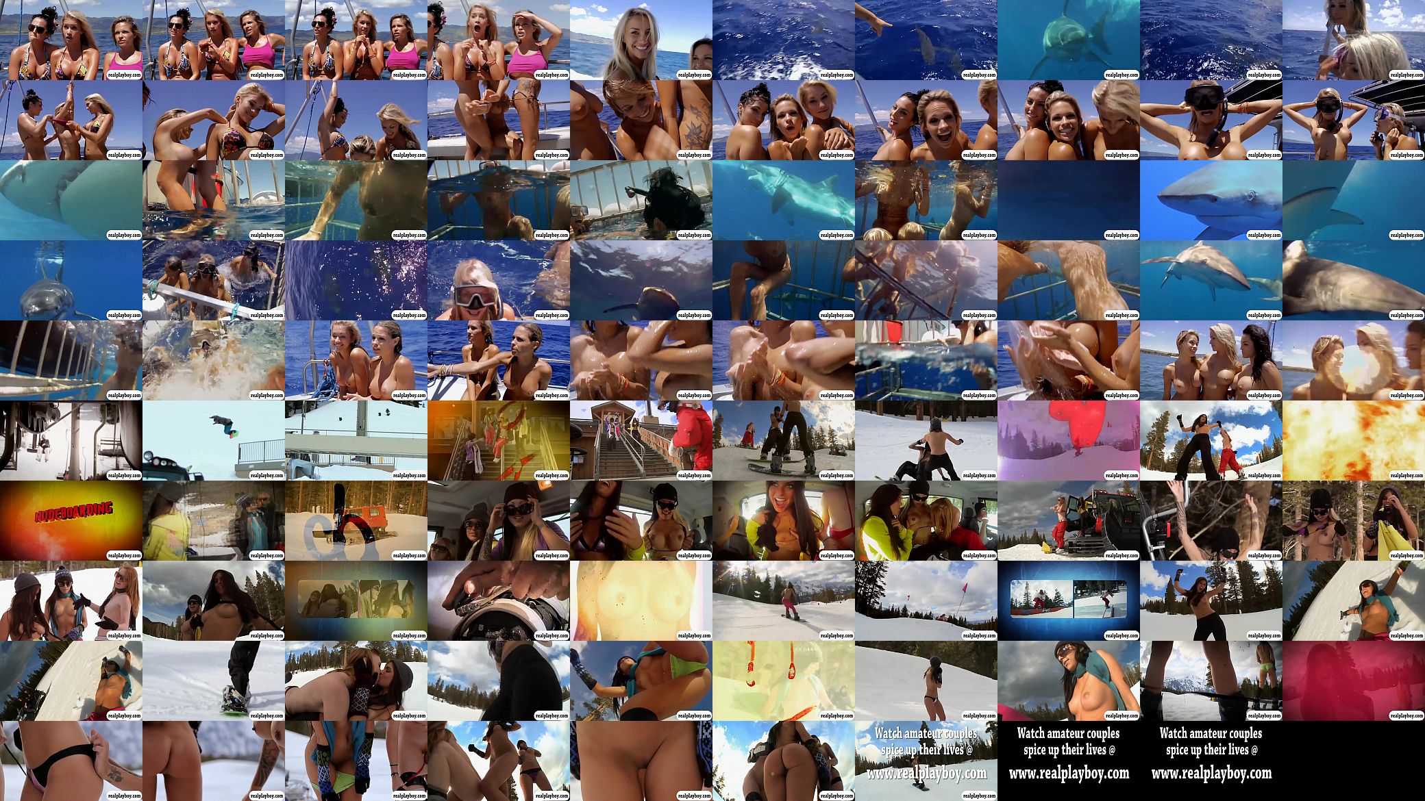 Badass babes swam in shark cage and snowboarding while naked 预览图