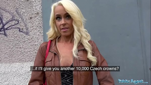 Public Agent Tattooed busty German blonde MILF fucked hard against a tree