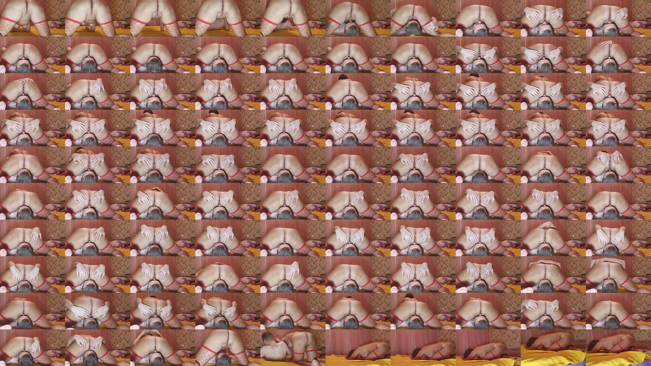 Pussylicking and Eating of stepmom sweet wet shaved pussy. Latina milf at Red stocking got orgasm at 69 position. Best oral. 预览图
