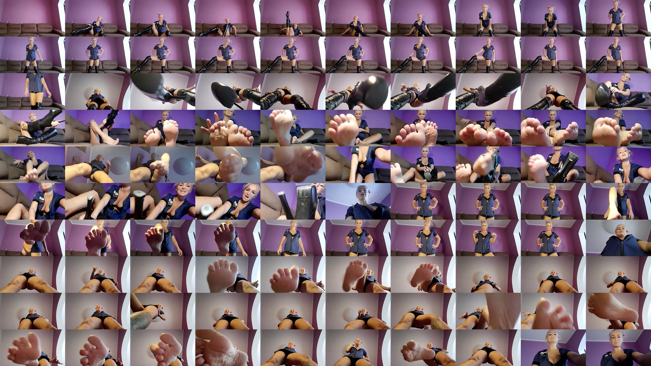 Sexy police girl fuck your mouth with feet (femdome  footfetish) 预览图