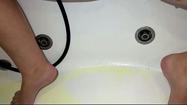 A collection of close-up pissing in the toilet and bathtub!