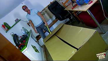 A guy tries out his big tits sex doll and destroys her tight ass hardcore.