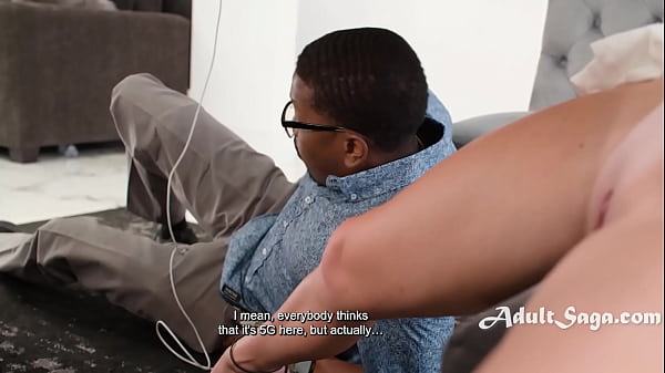 Black Nerd Caught Fapping Under Table To Ginger Without Underwear