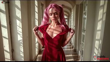 A pink-haired prostitute came to the call, I paid her and she started working.[AI]