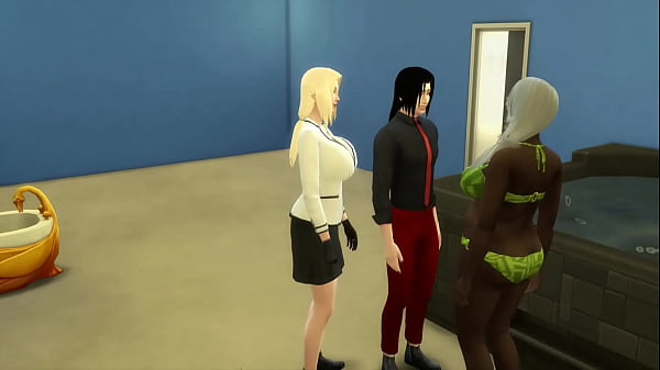 Naruto Elite Cap 2 Sunade has a threesome with one of her partners and asks him to put it all up her ass and that she can end up inside
