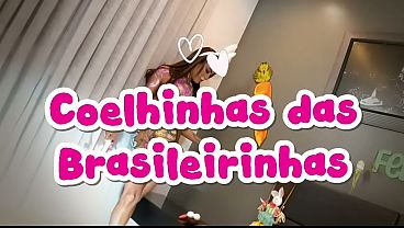 EASTER BUNNIES GET CHOCOLATE DICK FEATURING ELISA SANCHES BELINHA BARACHO AND ESTEFANI FEITICEIRA