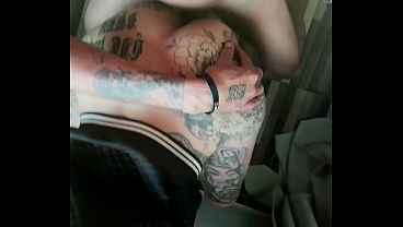 A curvy brunette wanted to fuck at the window.