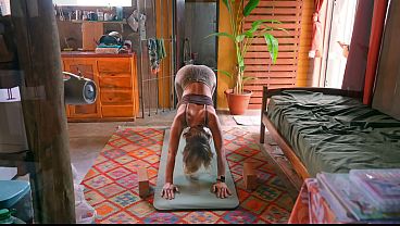 Used her right on the yoga mat
