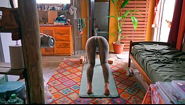 Used her right on the yoga mat