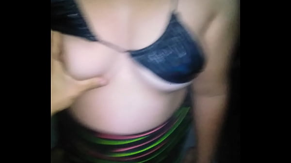 My girlfriend in a bikini and skirt I put my finger in her pussy when everyone goes out