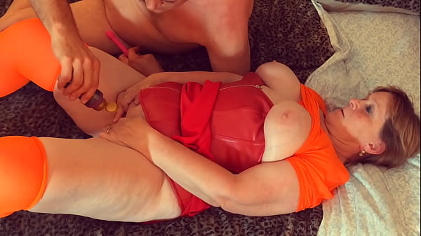 Granny Velma's Double Dildo Mystery Cum