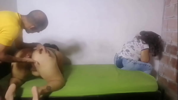 Stepmother asks her husband to fuck her stepdaughter but she can't stand to see them...