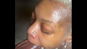 Living Room Sloppy Blowjob With HUGE FACIAL CUMSHOT