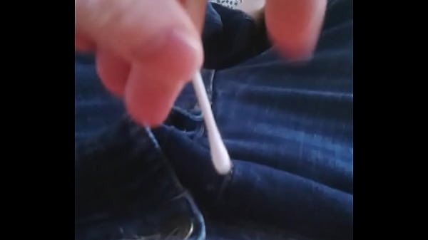 Albino innie belly botton soft poking with ear sticks 1