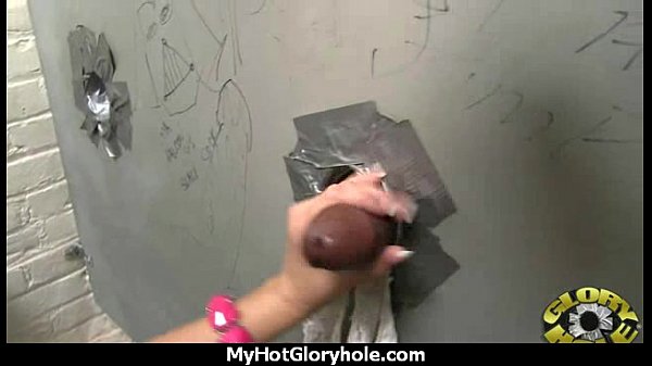 Gloryhole cock licking and sucking interracial 22