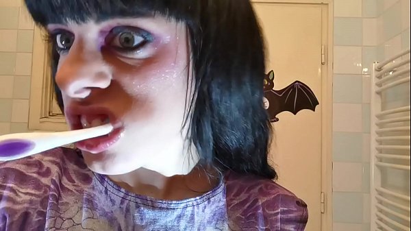 Mouth & teeth fetish POV toothbrush after goodmorning BJ pt1 HD
