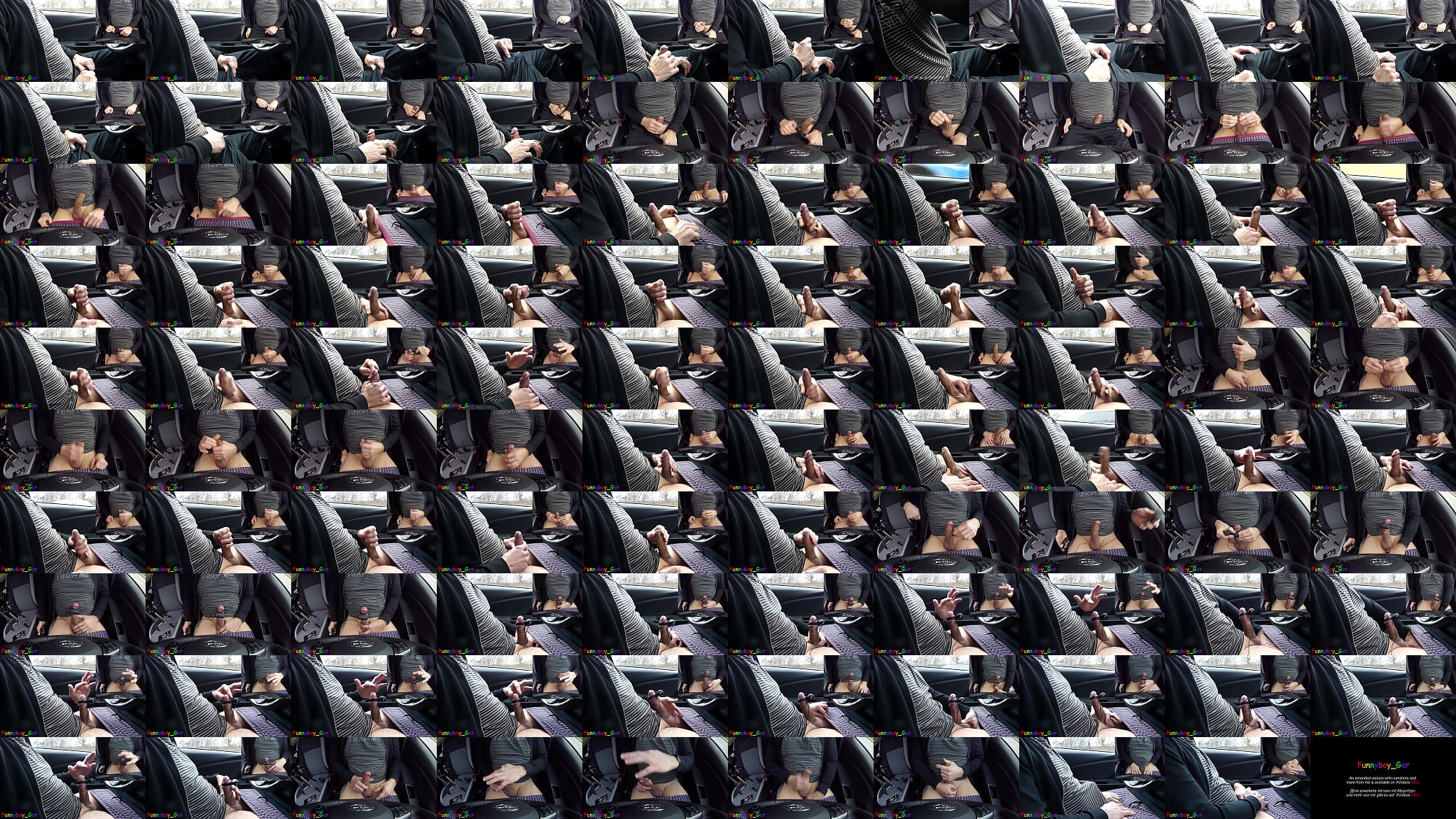 I jerk off and use a vibrator on my cock in the car in a roadside cruising parking lot, a voyeur also came by. (Multicam) (S) 预览图