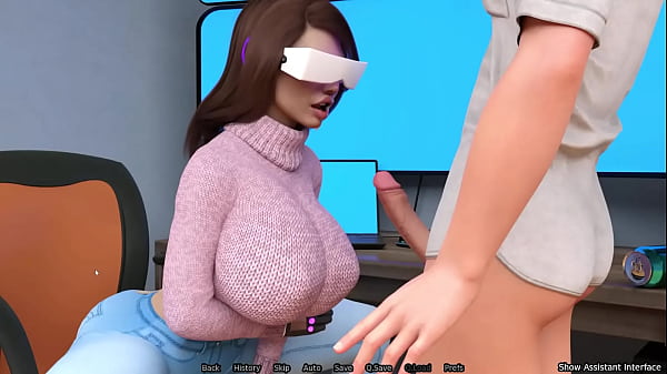 VRヘッドセットを装着した義母にフェラされる - セックスボット #26 ゲームプレイ