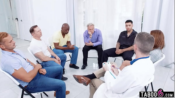 Widow Support Group turns into a DP gangbang with female doctor Jesse Pony