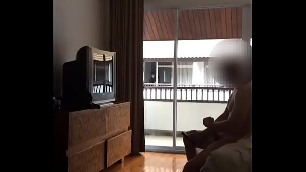 maid watches cock