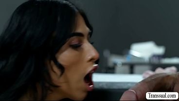 Slut TS patient lets doctor touch her naked body